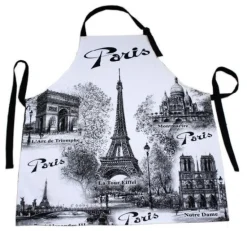 Avental de cozinha Torre Eiffel e monumentos de Paris