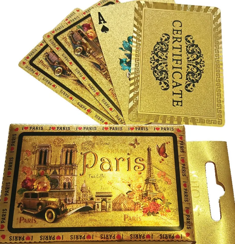 Baralho de 54 cartas de Paris ouro