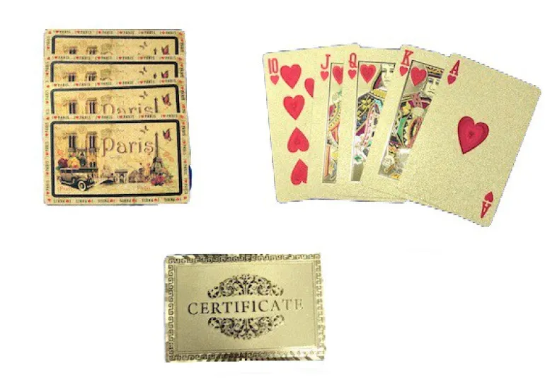 Baralho de 54 cartas de Paris ouro