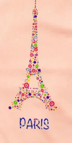 Body Torre Eiffel cor de rosa
