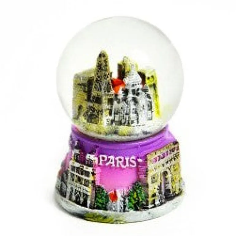Bola de neve monumentos de paris violeta