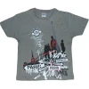 Camiseta cinza paris grafico da cidade