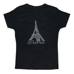 Camiseta Torre Eiffel com strass