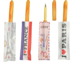4 canetas baguete magnéticas com bolsinha souvenirs Françe
