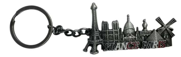 Chaveiro monumentos de Paris em relevo
