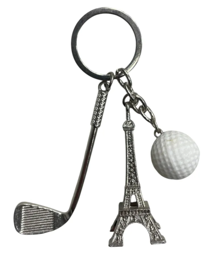 Chaveiro Torre Eiffel de bola de golfe