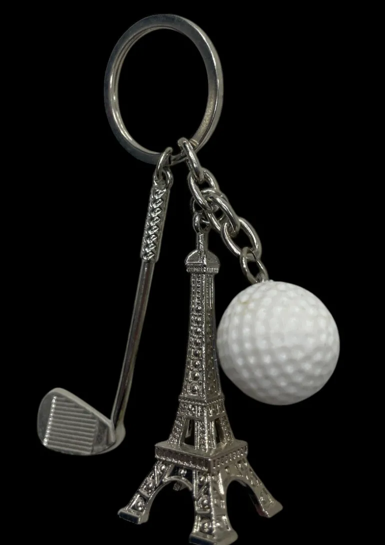 Chaveiro Torre Eiffel de bola de golfe