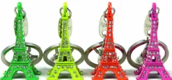 Chaveiro Torre Eiffel strass fluorescente