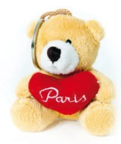 Chaveiro Ursinho de Pelúcia Paris