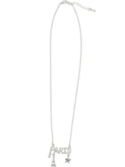 Colar Paris strass prata