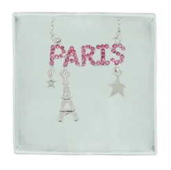 Colar Paris strass rosa