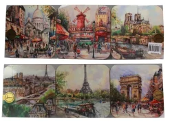 Conjunto de 6 aparadores de copos. Paris romantique