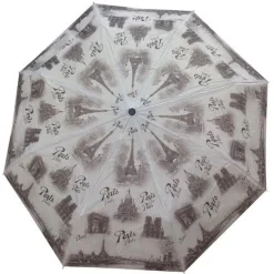 Guarda-chuva Paris preto e branco