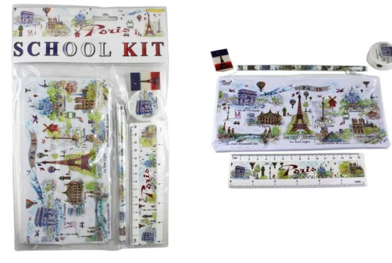 Kit escola 5 lembranças com os mais belos monumentos de Paris