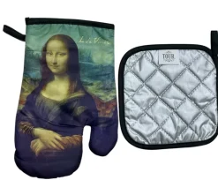 Luva de forno e pegador de panela Mona Lisa