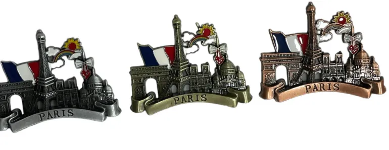 Ímã Monumentos da Torre Eiffel arco-íris 馃寛 sol 鈽€锔