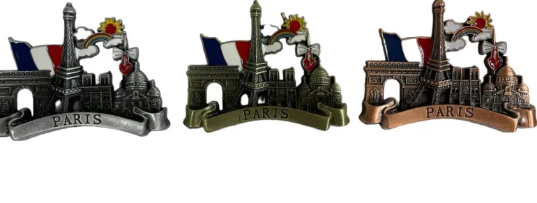 Ímã Monumentos da Torre Eiffel arco-íris 馃寛 sol 鈽€锔