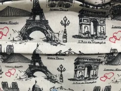 Mala de viagem Lembrança de Paris com Torre Eiffel e monumentos