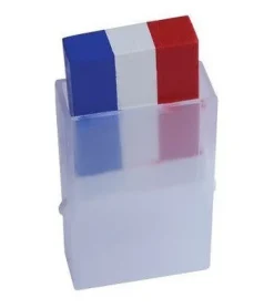 Maquiagem tricolor para os fãs da França