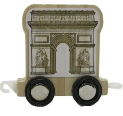 Pequeno trem de Paris com iniciais