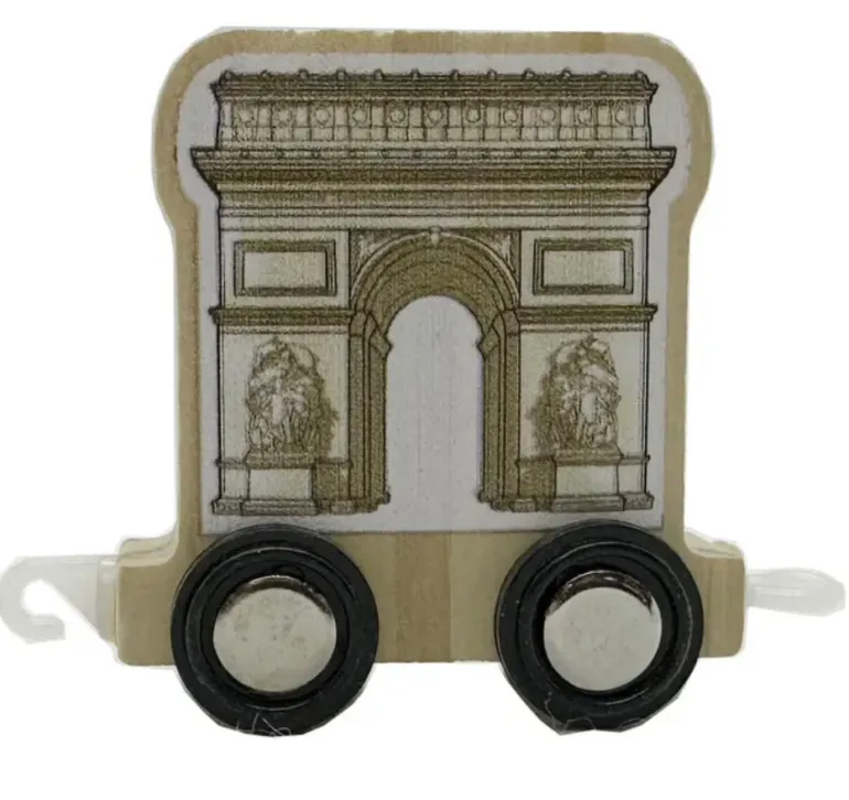 Pequeno trem de Paris com iniciais