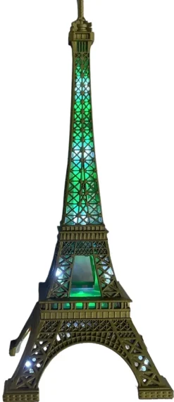 Torre Eiffel Espumante + LED 6 cores variadas