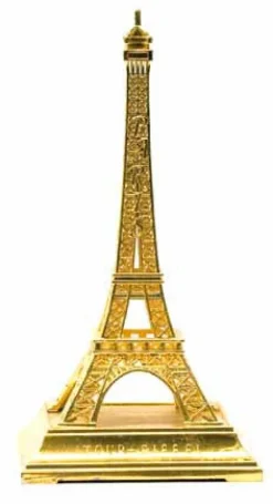 Torre Eiffel Metal Dourada com suporte
