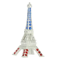 Torre Eiffel tricolor com strass