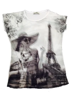 T-shirt 3D lembrança de Paris Torre Eiffel