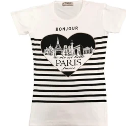 T-shirt Paris França " BONJOUR La vie est belle "