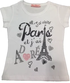 T-shirt Paris Torre Eifel "Eu visitei Paris e eu amei"