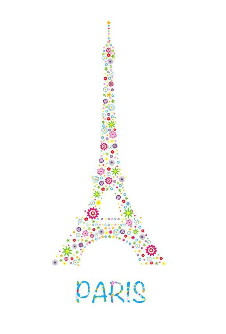 T-shirt Paris Torre Eiffel multicolorida