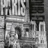 T-shirt Paris Torre Eiffel e monumentos fashion