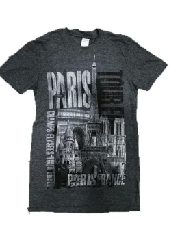 T-shirt Paris Torre Eiffel e monumentos fashion