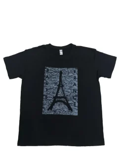 T-shirt Torre Eiffel Paris França preto