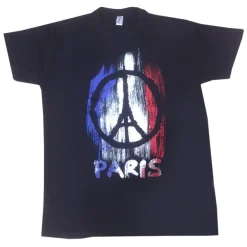 T-shirt Torre Eiffel Paz Paris preta